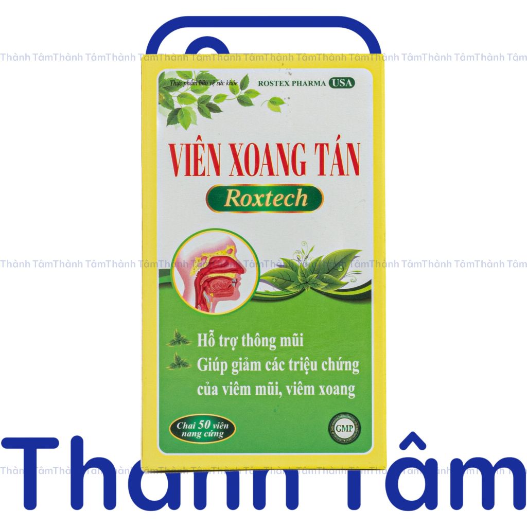 Viên Xoang Tán Roxtech thảo dược giúp giảm viêm xoang, viêm mũi dị ứng - 50 viên