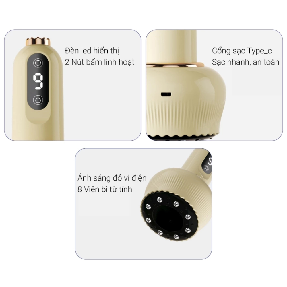 Máy Massage Giác Hơi Cạo Gió Cầm Tay G05-A An Toàn, Tiện Lợi, Bảo Hành 2 Năm
