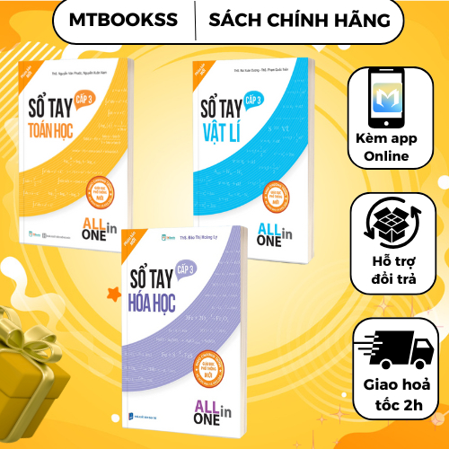 Sách - Combo Sổ Tay Kiến Thức Môn Toán Lý Hóa Cấp 3 (cập nhật chương trình SGK mới)