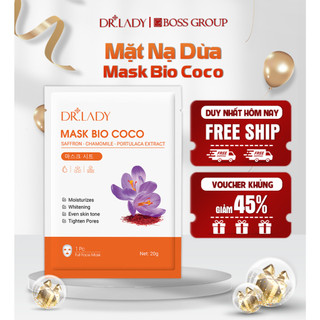 [Dr.Lady Chính Hãng] Mặt Nạ Dừa Dr.Lady Bio Coco Dưỡng Ẩm Da, Dưỡng Trắng Da, Giúp Làm Đều Màu Da