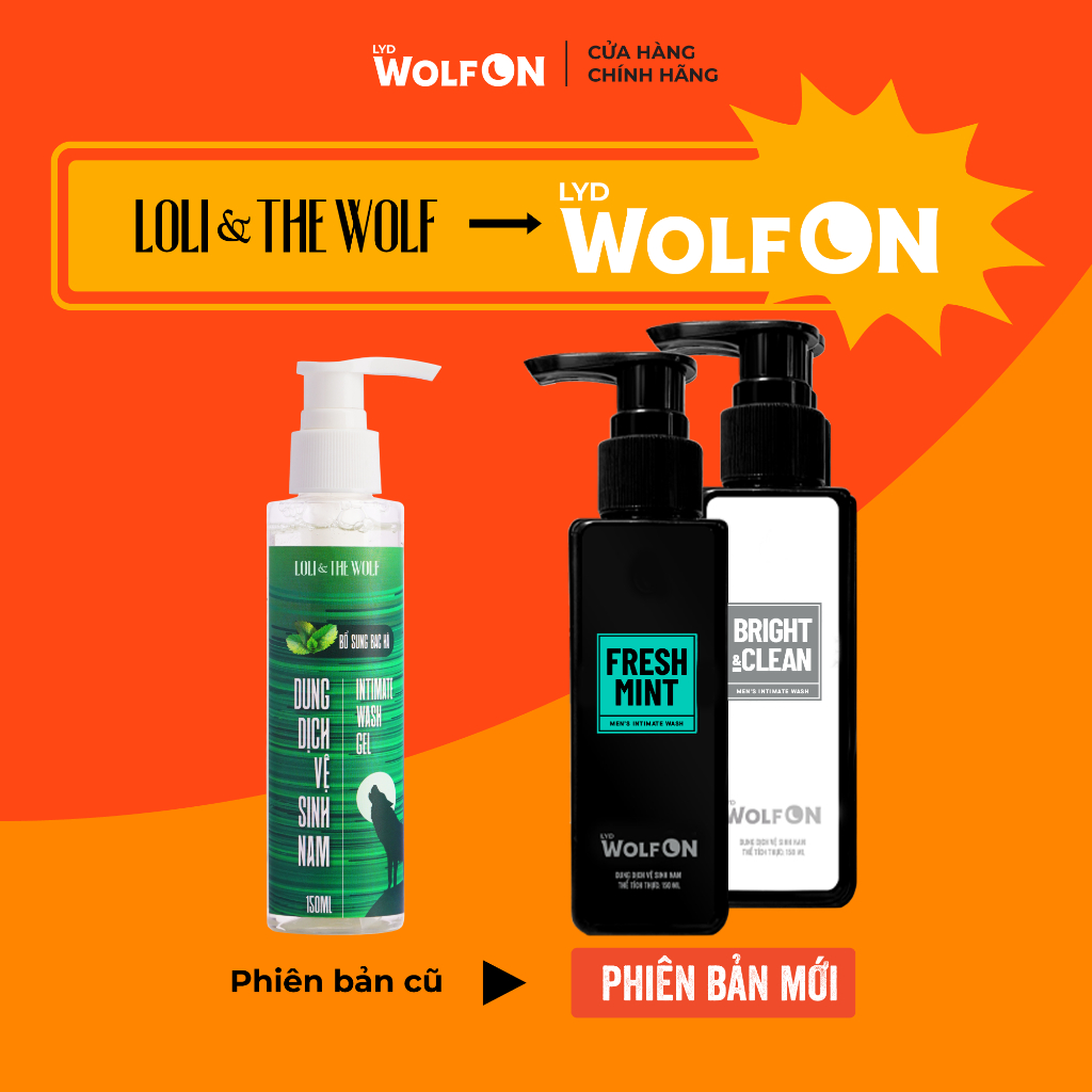 Dung Dịch Vệ Sinh Nam Giới LYD Wolf ON Hương Thơm Nam Tính Làm Sạch Dịu Nhẹ, Giúp Khử Mùi 150ml
