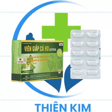 VIÊN GIẤP CÁ HD EXTRA hỗ trợ giảm trĩ, táo bón - Hộp 30 viên