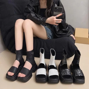 Giày Sandal Quai Hậu Cổ Cao Đế Dày Cá Tính Đi Học Đi Chơi