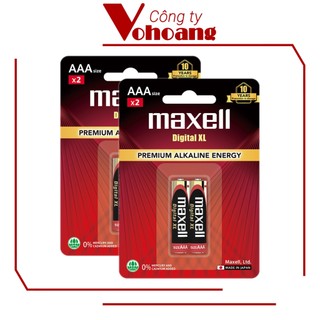 Vỉ 2 Pin đũa AAA Maxell made in Japan Alkaline chính hãng chống chảy dung lượng cao