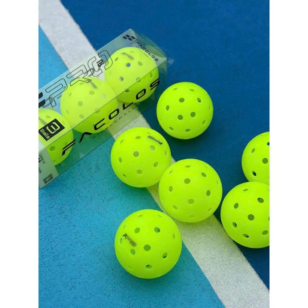 Bóng Thi Đấu Pickleball Facolos F-Pro 40 lỗ chính hãng, đạt chuẩn USAPA kicsk thước 74mm