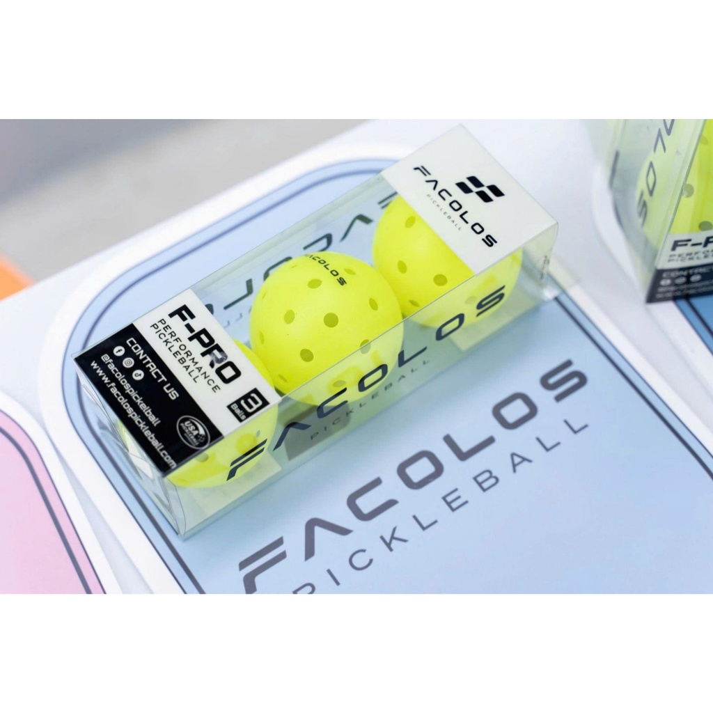 Bóng Thi Đấu Pickleball Facolos F-Pro 40 lỗ chính hãng, đạt chuẩn USAPA kicsk thước 74mm