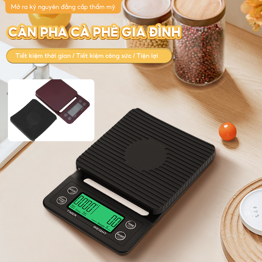 Cân tiểu ly cân điện tử nhà bếp cao cấp Galaxy Coffee định lượng 1kg 3kg 5kg 10kg cân tiểu li tặng