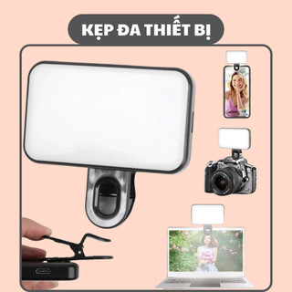 Đèn LED Selfie Kẹp Điện Thoại Chụp Ảnh Tự Sướng–3 Chế Độ Sáng, Mini Gọn Nhẹ, Trợ Sáng Quay Video Chụp Ảnh Siêu Sáng