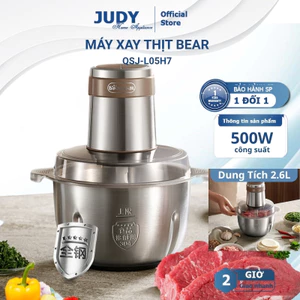 Máy xay thịt Lotor QSJ-8 dung tích 2L, Máy xay thực phẩm đa năng 4 lưỡi dao xoắn kép xay nhuyễn rau củ, thịt cá, gia vị