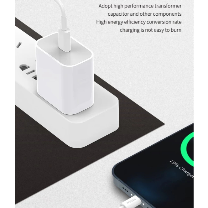 Bộ Sạc Nhanh Cao Cấp PD 20W C15 Cổng Type C Chip Điều Chỉnh Dòng Thông Minh Hạn Chế Quá Tải Không Nóng Máy