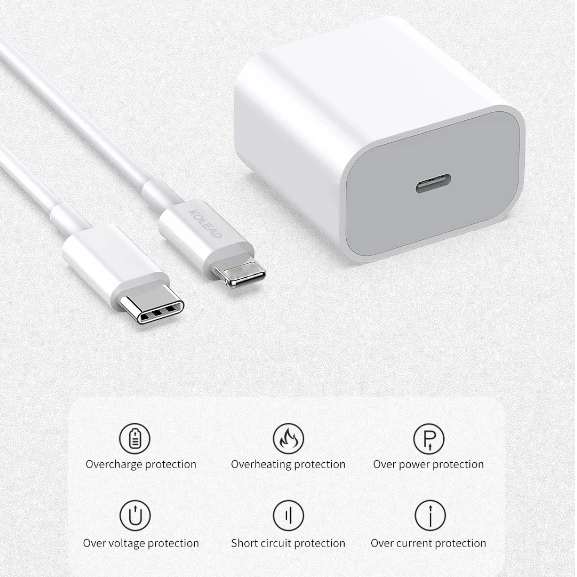 Bộ Sạc Nhanh Cao Cấp PD 20W C15 Cổng Type C Chip Điều Chỉnh Dòng Thông Minh Hạn Chế Quá Tải Không Nóng Máy