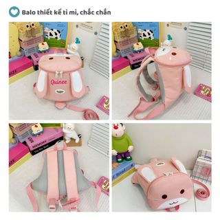 (Thêu Tên) Balo Thỏ Cho Bé MẫuĐựng Quần Áo Giáo, Thiết Kế Dễ Thương, Bé Đi Học, Đi Chơi