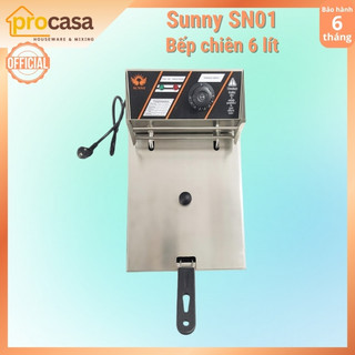 Bếp chiên nhúng đơn ngập dầu Sunny SN01 - dung tích 6 lít - 2500W - chiên gà - khoai - cá bò viên