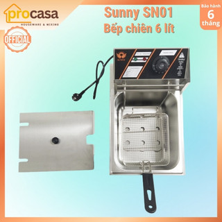 Bếp chiên nhúng đơn ngập dầu Sunny SN01 - dung tích 6 lít - 2500W - chiên gà - khoai - cá bò viên