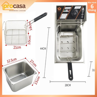 Bếp chiên nhúng đơn ngập dầu Sunny SN01 - dung tích 6 lít - 2500W - chiên gà - khoai - cá bò viên
