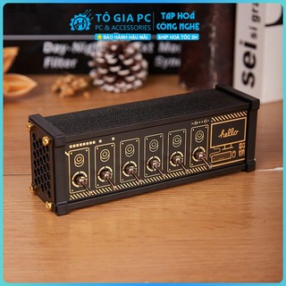 Công tắc tổng cắm HUB 6 cổng USB điều khiển độc lập mạ vang retro cấp nguồn 5V cho thiết bị tối ưu không gian gọn gàng