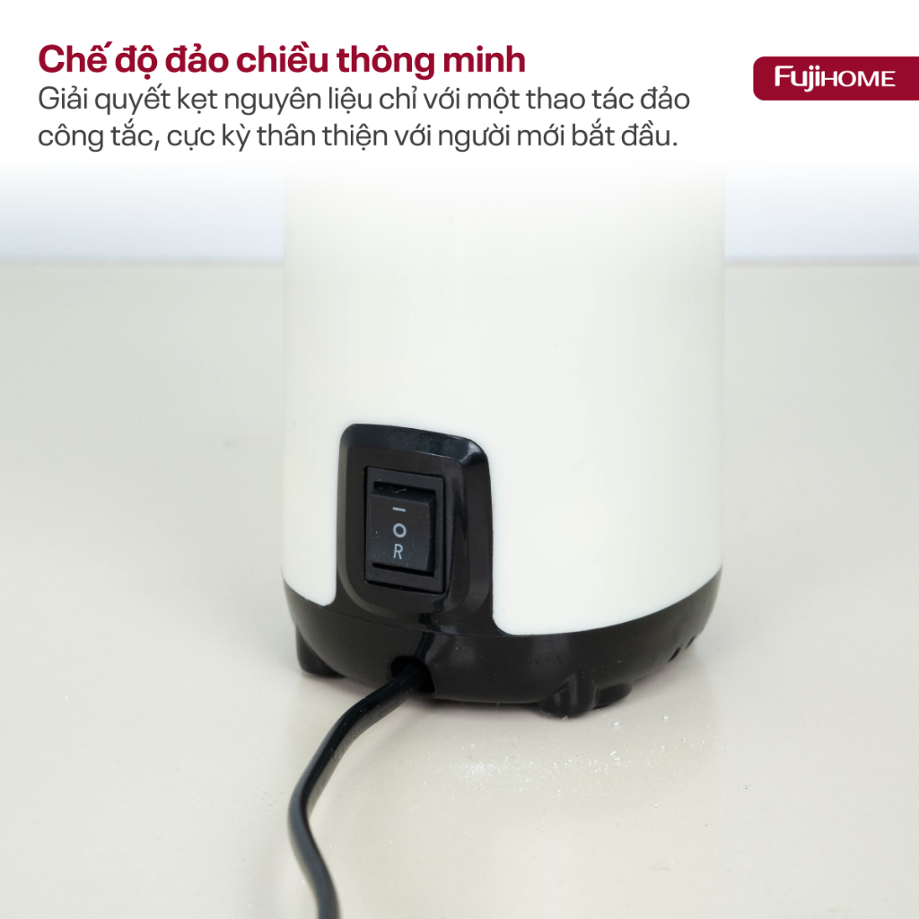 Máy ép chậm mini Nhập Khẩu FUJIHOME SJ06, ép kiệt không cặn, Máy ép trái cây ép sạch bã, tiết kiệm diện tích