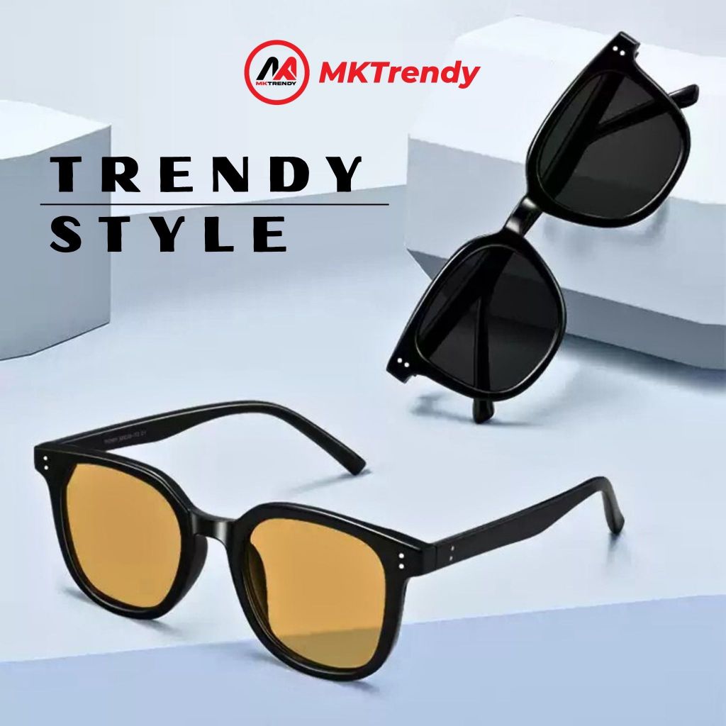 Kính mát thời trang nam nữ MKTRENDY kính râm đi đường chống bụi chống tia UV giảm chói phong cách T11