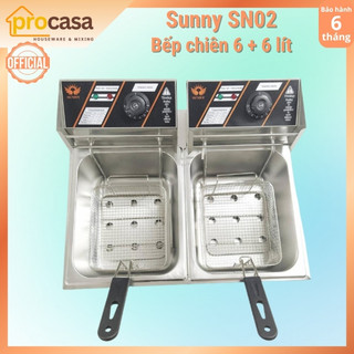Bếp chiên nhúng đôi ngập dầu Sunny SN02 - 6 + 6 lít - 2500W + 2500W