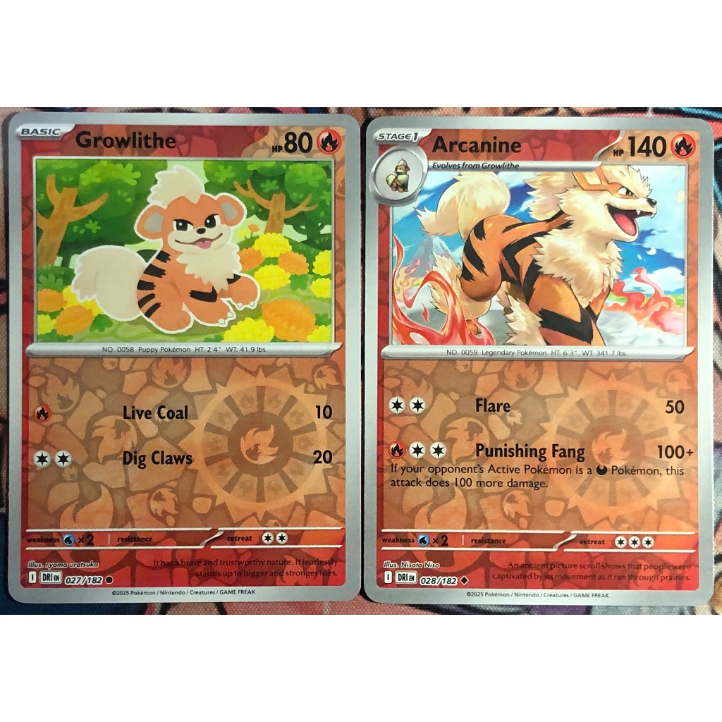 KW2 Pokemon] [EN] Combo 2 Th Arcanine - 028/182, Growlithe - 027/182 -  DRIEN | Shopee Vit Nam