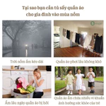 (XẢ KHO) Tủ sấy quần áo, Máy sấy quần áo GẤP GỌN đa năng 1500W SẤY KHÔ NHANH, KHỬ MÙI DIỆT KHUẨN ION ĐIỀU KHIỂN TỪ XA — ảnh 8