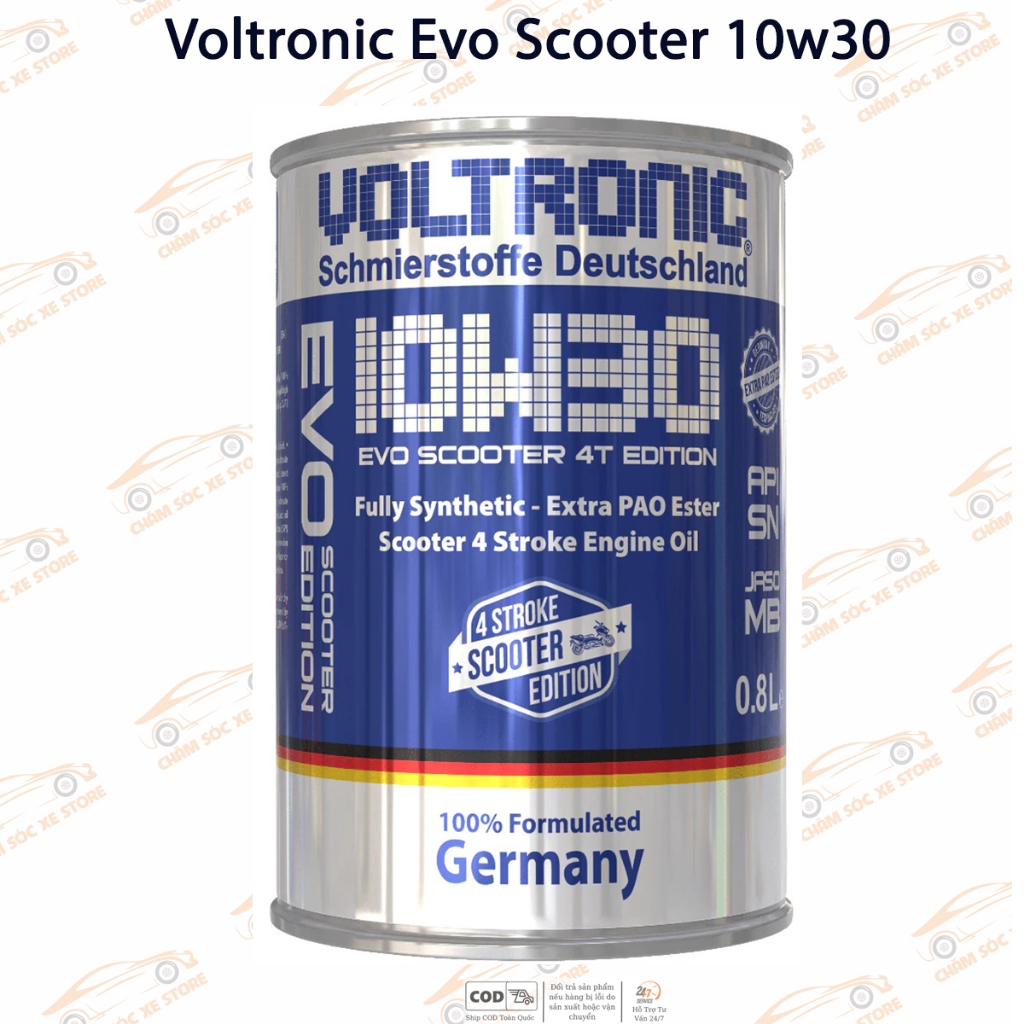 Dầu Nhớt Dành Cho Xe Tay Ga Voltronic Evo Scooter 10w30