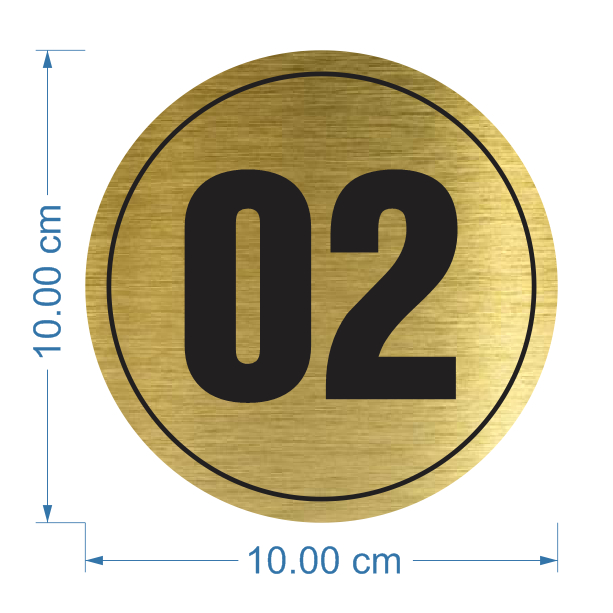 Bộ Số thứ tự bàn ăn , ghế ngồi,  Thẻ số thứ tự bằng alu mạ inox vàng xước chữ IN UV cho nhà hàng, quán cafe theo yêu cầu