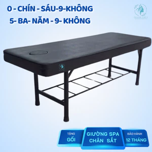 Giường spa, giường massage, giường matxa trị liệu, Chân sắt cao cấp, chắc chắn, chuyên dùng cho spa, thẩm mỹ