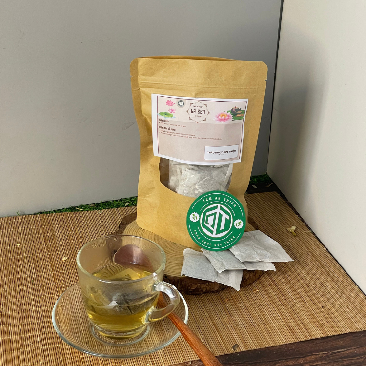 Trà Lá Sen Túi Lọc Đức Thiện (30 Gói) - Hỗ Trợ Giảm Mỡ Máu, Gan Nhiễm Mỡ, Ổn Định Huyết Áp, Ngủ Ngon