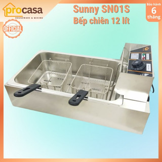 Bếp chiên nhúng đơn ngập dầu Sunny SN01S - 12 lít - 3000W - Chiên gà - cá bò viên - khoai tây