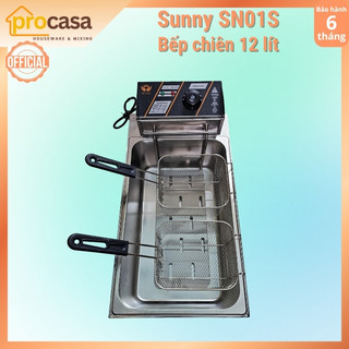 Bếp chiên nhúng đơn ngập dầu Sunny SN01S - 12 lít - 3000W - Chiên gà - cá bò viên - khoai tây