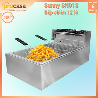 Bếp chiên nhúng đơn ngập dầu Sunny SN01S - 12 lít - 3000W - Chiên gà - cá bò viên - khoai tây
