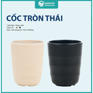 Cốc nhựa tròn Thái Việt Nhật ngoài nhám trong bóng dùng uống nước, trà đá ms: 6280, 6281