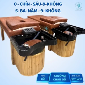 ️Giường Gội Đầu Dưỡng Sinh, Giường Gội 2in1 ,Giường Gội Đầu Cao Cấp Khung Gỗ Keo Hàng Chắc Chắn, Bền Đẹp Da sịn