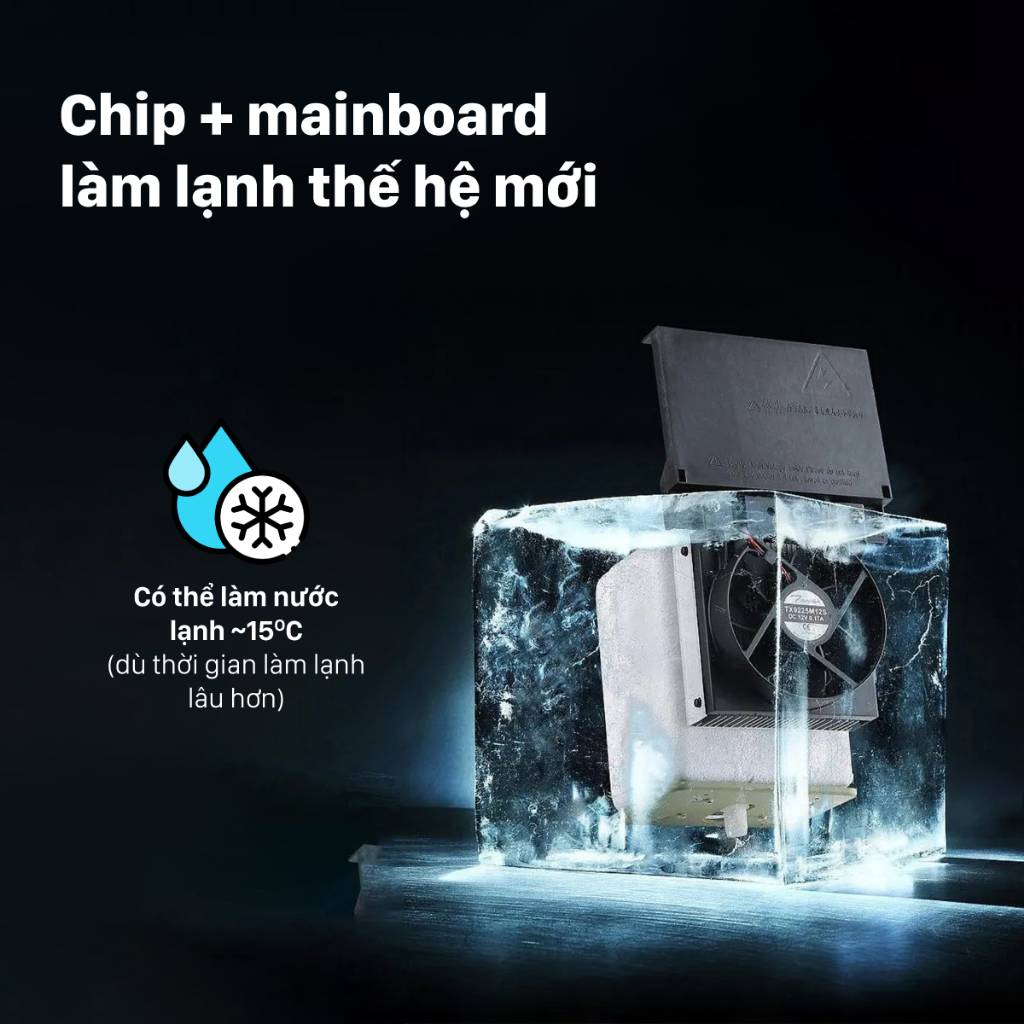 Cây nước nóng lạnh nhỏ gọn 2 vòi để bàn FujiE WD579E, Máy nước lọc đa chức năng làm lạnh chip dày dặn tinh tế