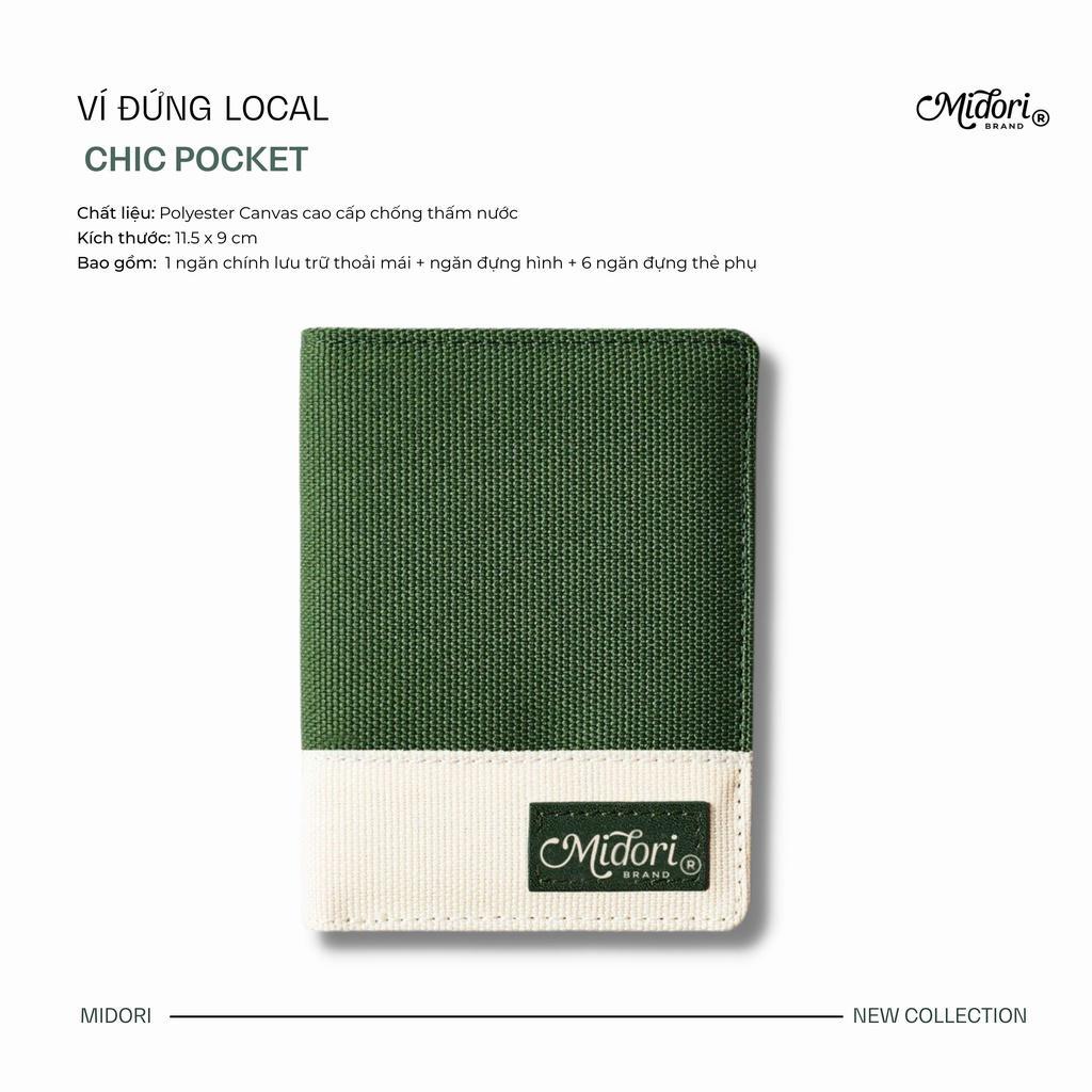 Ví Vải Đứng Nam Nữ Chic P Bóp Đựng Tiền Thẻ Nhiều Ngăn Polyester | MONZI