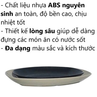 Đĩa nhựa bầu dục Việt Nhật sâu lòng đựng thức ăn nhanh, buffet, xiên que MS: 1253/ 1254