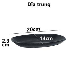 Đĩa nhựa bầu dục Việt Nhật sâu lòng đựng thức ăn nhanh, buffet, xiên que MS: 1253/ 1254