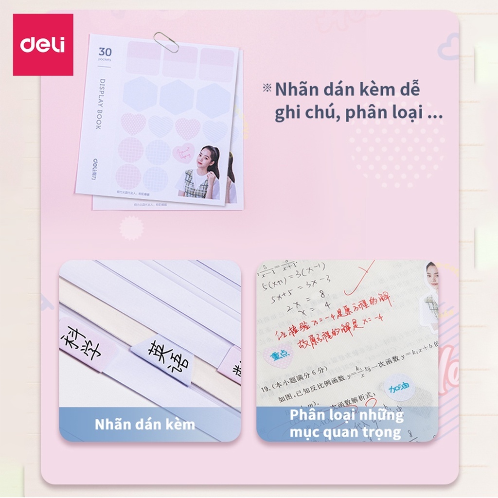 [VOUCHER 20%]File Lá Đựng Siêu Âm Tài Liệu Nhiều Màu Dễ Thương Deli Sổ Đựng Giấy Khám Thai Lưu Giấy Tờ