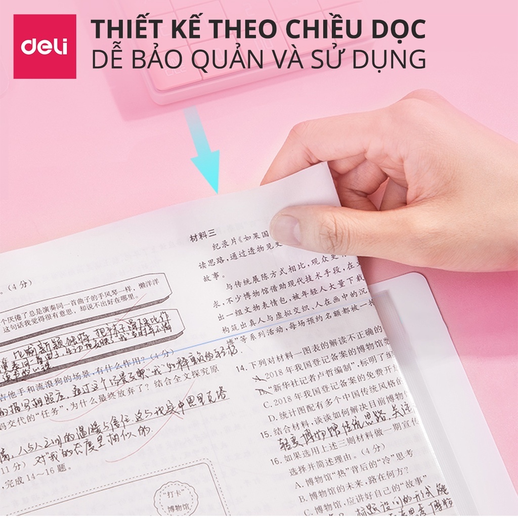 [VOUCHER 20%]File Lá Đựng Siêu Âm Tài Liệu Nhiều Màu Dễ Thương Deli Sổ Đựng Giấy Khám Thai Lưu Giấy Tờ