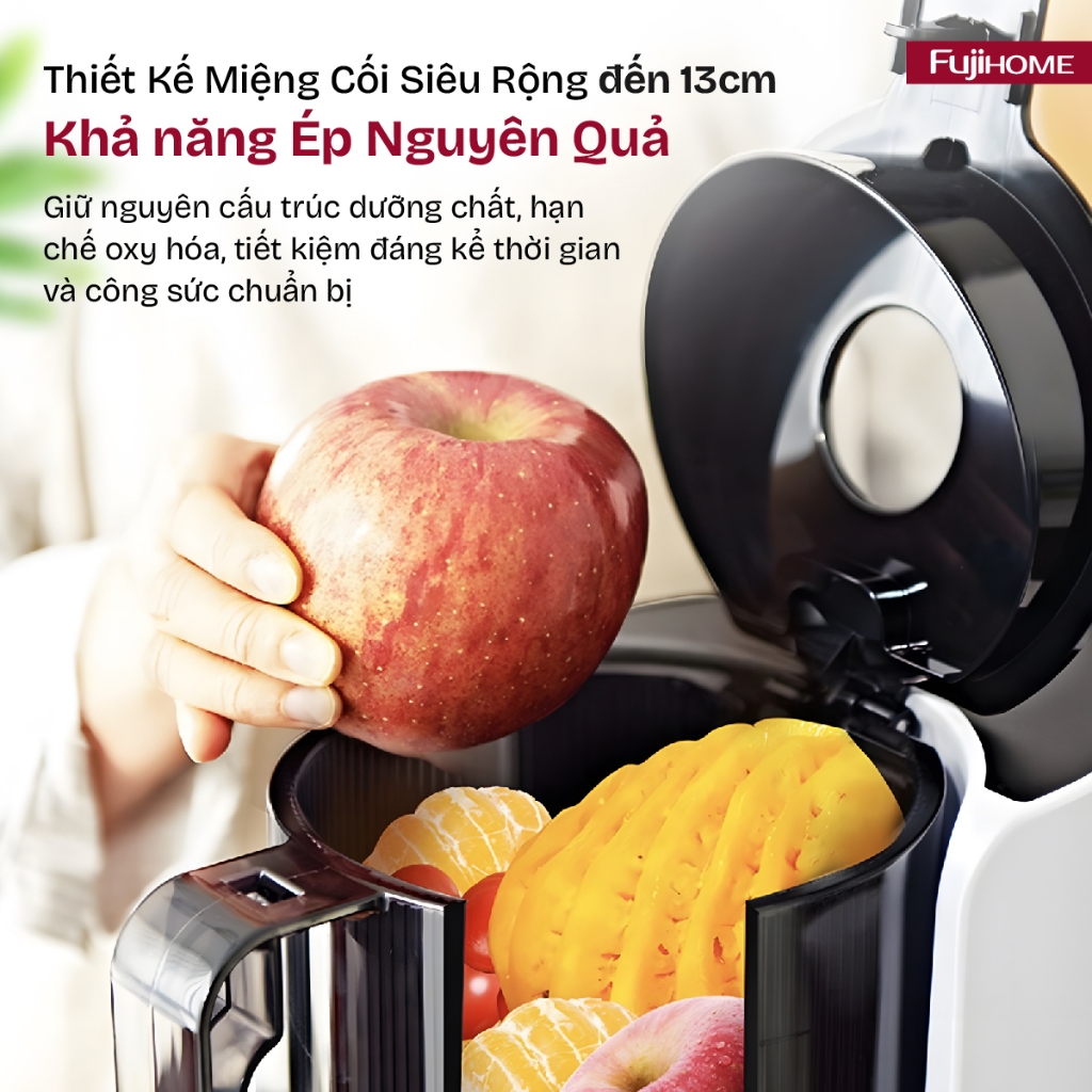 Máy ép chậm ép nguyên quả SJ16 FUJIHOME Nhập Khẩu, Máy ép nguyên trái giữ vitamin trong trái cây