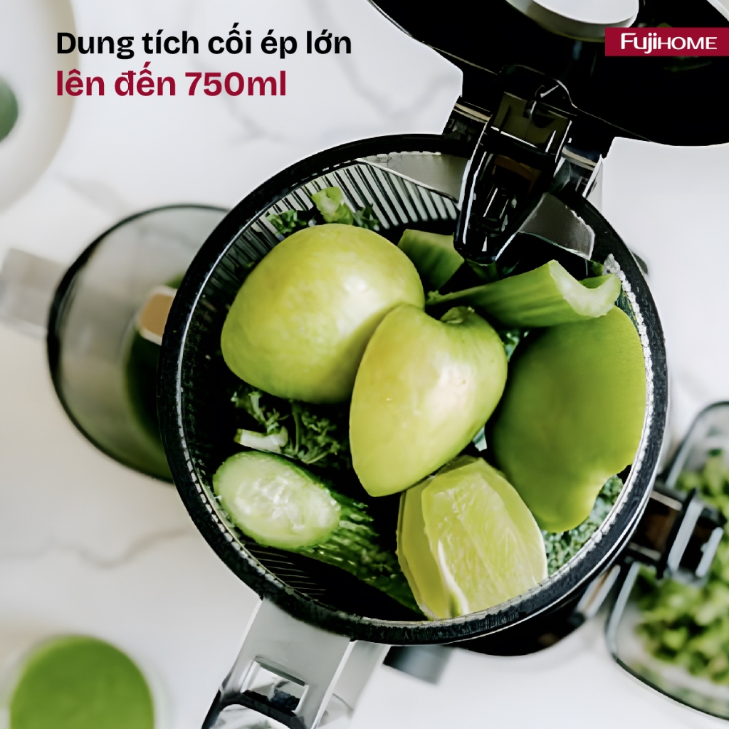 Máy ép chậm ép nguyên quả SJ16 FUJIHOME Nhập Khẩu, Máy ép nguyên trái giữ vitamin trong trái cây