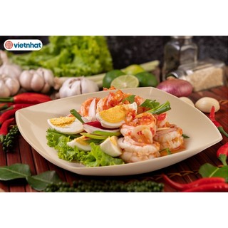 Đĩa phíp vuông Thái nhựa Việt Nhật 20cm - Đựng thức ăn, bánh kẹo, hàng quán, buffet - 1288