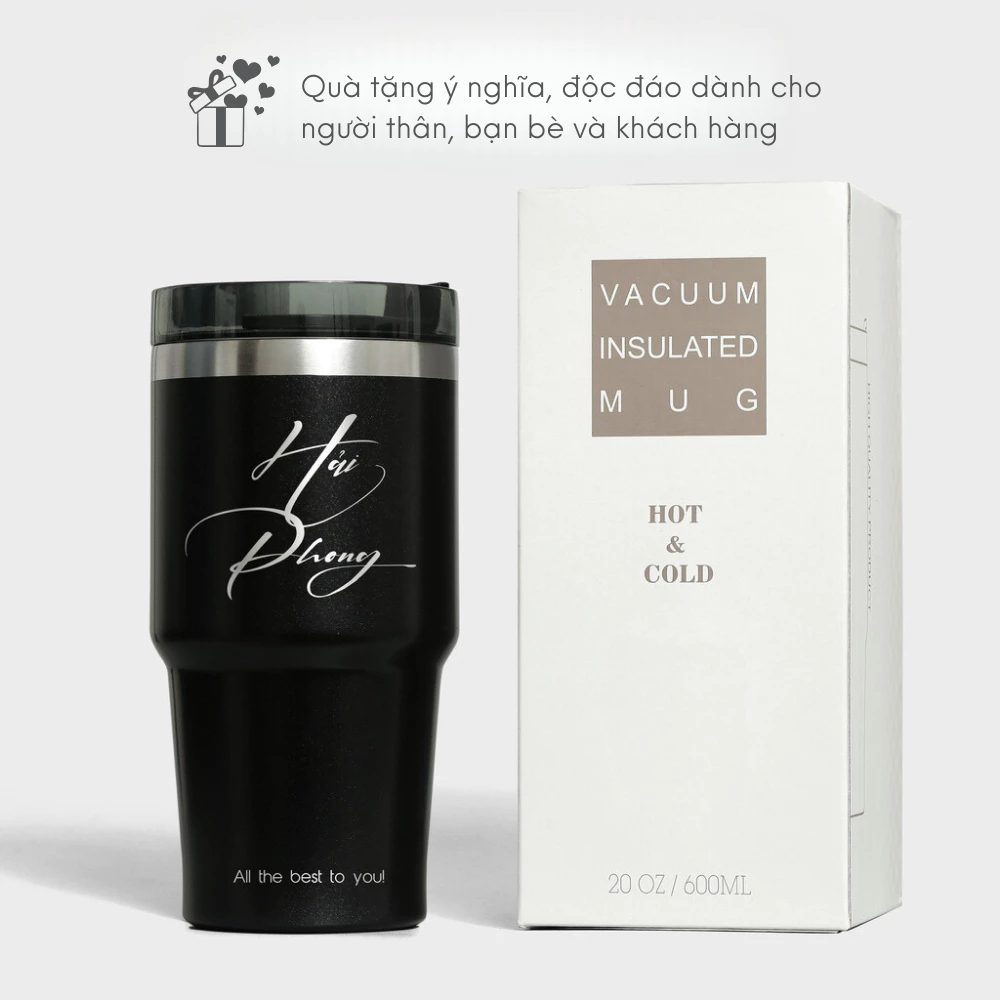 Product image Ly giữ nhiệt khắc tên Tyeso 900ML, chất liệu inox 304 cao cấp, giữ nhiệt nóng lạnh 12H | TS-8727C 3