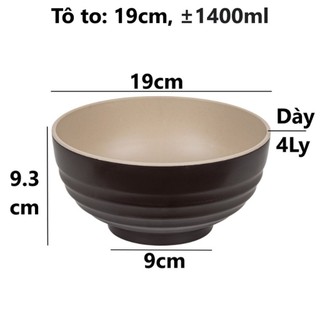 Bát tô tròn phíp Thái Việt Nhật - nhựa gân nhám dày dặn, đựng cơm canh quán ăn ms: 6832, 6833
