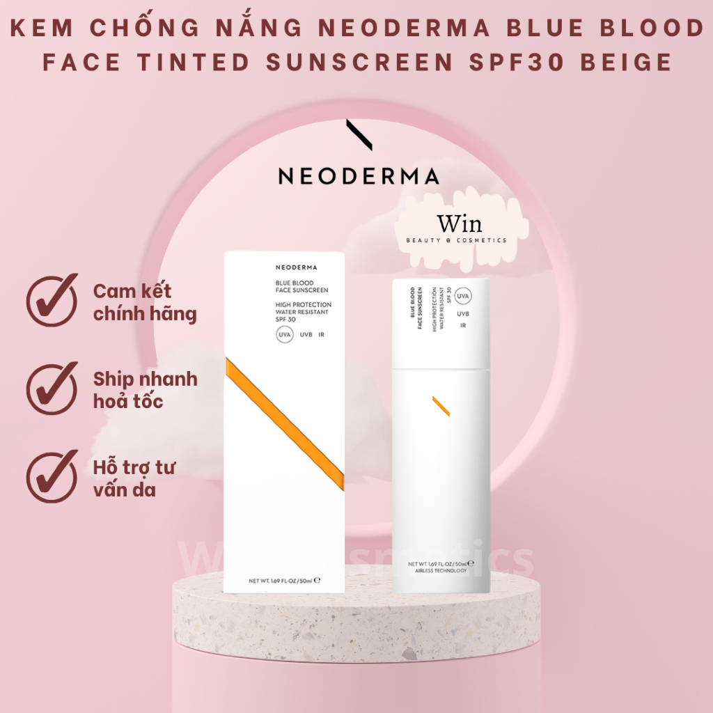 [Hàng công ty] Kem chống nắng che khuyết điểm Màu be Neoderma Blue ...