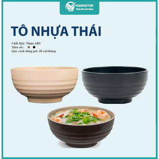 Bát tô tròn phíp Thái Việt Nhật - nhựa gân nhám dày dặn, đựng cơm canh quán ăn ms: 6832, 6833