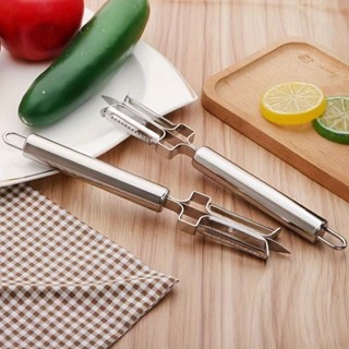 Dao Gọt Rau Củ Inox 2 Đầu | Gọt Vỏ, Bào Sợi Julienne | Dụng Cụ Nhà Bếp Đa Năng Cao Cấp