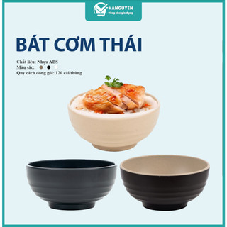 Bát cơm nhựa Thái, Chén phíp Thái nhám nhựa Việt Nhật - Ăn cơm, canh, súp, hàng quán, buffet - 6830