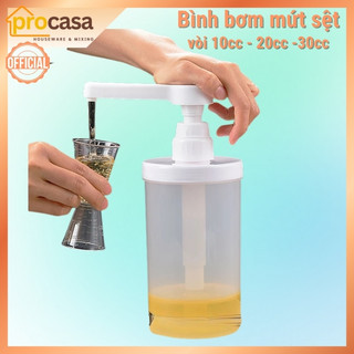 Bình bơm mứt sệt - bình bơm mứt hạt nhựa 1000ml - miệng rót 8mm - vòi bơm 10cc - 20cc - 30cc